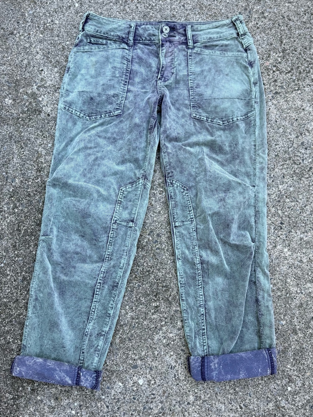 Anthropologie The Wanderer Corduroy Utility Pants Light Green Sage Size 28 - Picture 4 of 13